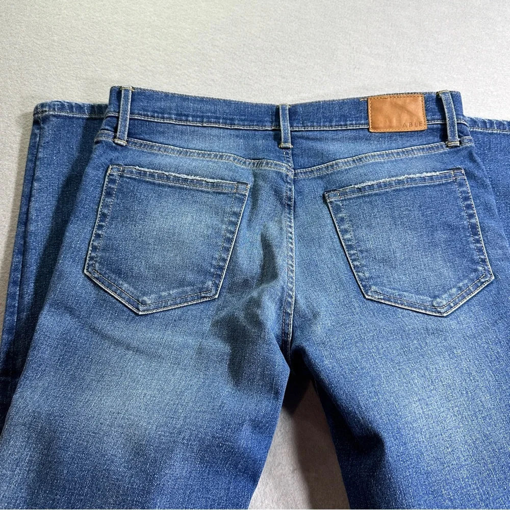 ABLE‎ Womens Mid Rise Skinny Jeans Size 29 Medium Wash Stretch Denim EUC Modern